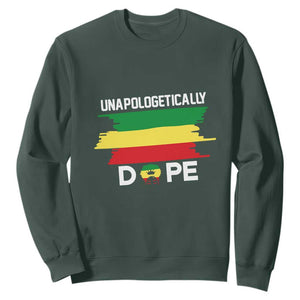 Black History Month Sweatshirt Unapologetically Dope Black Pride Melanin African American TS02 Dark Forest Green Printyourwear
