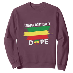 Black History Month Sweatshirt Unapologetically Dope Black Pride Melanin African American TS02 Maroon Printyourwear