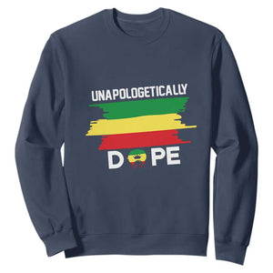Black History Month Sweatshirt Unapologetically Dope Black Pride Melanin African American TS02 Navy Printyourwear
