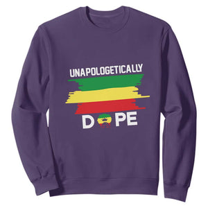 Black History Month Sweatshirt Unapologetically Dope Black Pride Melanin African American TS02 Purple Printyourwear