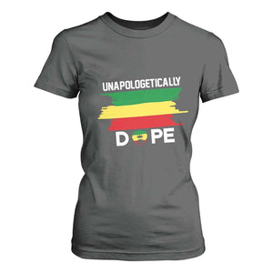 Black History Month T Shirt For Women Unapologetically Dope Melanin Afro Black Pride TS02 Dark Heather Print Your Wear