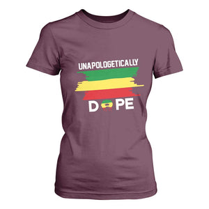 Black History Month T Shirt For Women Unapologetically Dope Melanin Afro Black Pride TS02 Maroon Print Your Wear