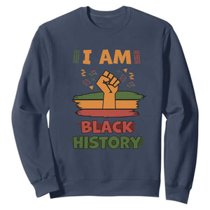 I Am Black History Month Sweatshirt African American Pride Celebration TS02 Navy Printyourwear