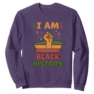 I Am Black History Month Sweatshirt African American Pride Celebration TS02 Purple Printyourwear