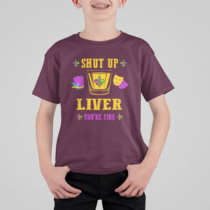 Mardi Gras Skull T Shirt For Kid Let The Shenanigans Begin Mardi Gras Costume Mask TS02 Maroon Printyourwear