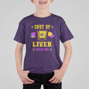Mardi Gras Skull T Shirt For Kid Let The Shenanigans Begin Mardi Gras Costume Mask TS02 Purple Printyourwear