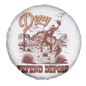 Western Cowboy Spare Tire Cover Deny Defend Depose TS02 Print Your Wear