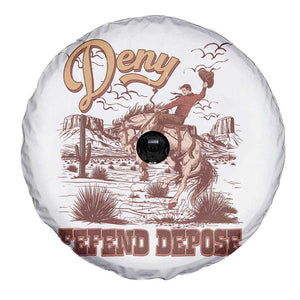 Western Cowboy Spare Tire Cover Deny Defend Depose TS02 Print Your Wear