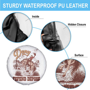 Western Cowboy Spare Tire Cover Deny Defend Depose TS02 Print Your Wear