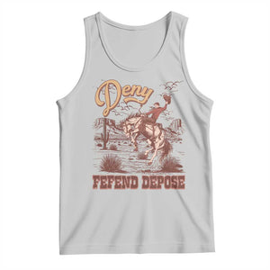 Western Cowboy Tank Top Deny Defend Depose TS02 Ash Print Your Wear