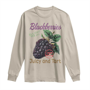 Fresh Juicy Blackberries Long Sleeve Shirt Retro Vintage Backberry Farmers Market TS02 Sand Print Your Wear