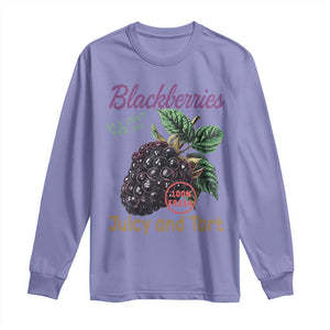 Fresh Juicy Blackberries Long Sleeve Shirt Retro Vintage Backberry Farmers Market TS02 Violet Print Your Wear