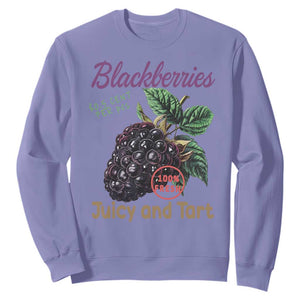 Fresh Juicy Blackberries Sweatshirt Retro Vintage Backberry Farmers Market TS02 Violet Print Your Wear
