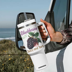 Fresh Juicy Blackberries Tumbler With Handle Retro Vintage Backberry Farmers Market TS02 Print Your Wear
