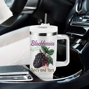 Fresh Juicy Blackberries Tumbler With Handle Retro Vintage Backberry Farmers Market TS02 Print Your Wear