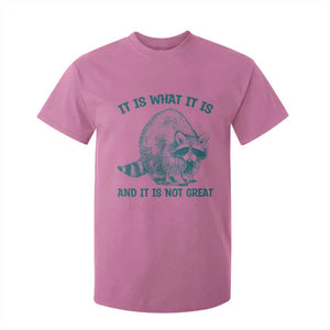 Funny Raccoon Meme It Is What It Is T Shirt For Kid And It Is Not Great Mental Health Support TS02 Azalea Print Your Wear