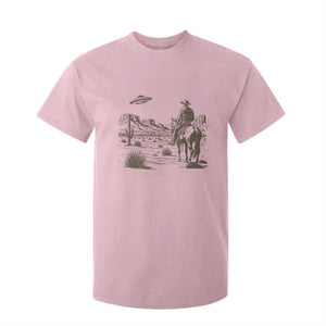 UFO Western Cowboy T Shirt For Kid Rodeo Wild West Retro Vintage Graphic TS02 Light Pink Print Your Wear