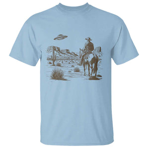 UFO Western Cowboy T Shirt Rodeo Wild West Retro Vintage Graphic TS02 Light Blue Print Your Wear