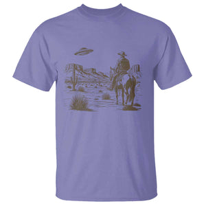 UFO Western Cowboy T Shirt Rodeo Wild West Retro Vintage Graphic TS02 Violet Print Your Wear