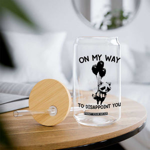 Funny Raccoon 90s Trash Panda Glass Can On My Way To Disappoint You Mental Health Meme TS02 Print Your Wear
