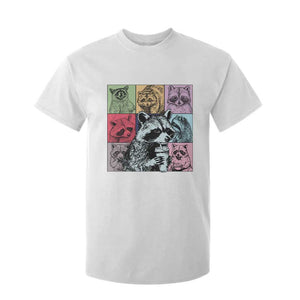 Raccoon Drinking Coffee Graphic T Shirt For Kid Funny Trash Panda Retro 90s Style TS02 White Print Your Wear