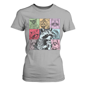 Raccoon Drinking Coffee Graphic T Shirt For Women Funny Trash Panda Retro 90s Style TS02 Sport Gray Print Your Wear