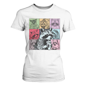 Raccoon Drinking Coffee Graphic T Shirt For Women Funny Trash Panda Retro 90s Style TS02 White Print Your Wear