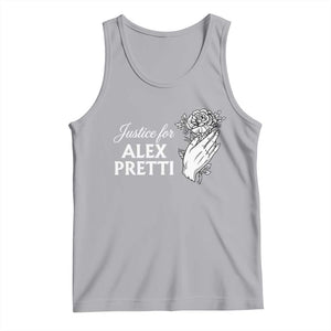 Justice for Alex Pretti Floral Memorial Tank Top Minneapolis Jan 24 2026 Tribute TS02 Athletic Heather Print Your Wear