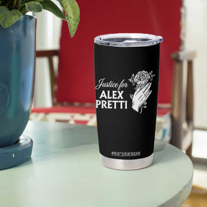 Justice for Alex Pretti Floral Memorial Tumbler Cup Minneapolis Jan 24 2026 Tribute TS02 Print Your Wear