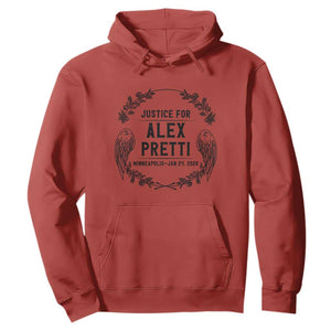 Justice for Alex Pretti Hoodie Minneapolis January 24 2026 Tribute Memorial Wreath TS02 Red Print Your Wear