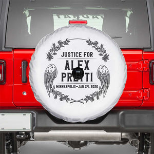 Justice for Alex Pretti Spare Tire Cover Minneapolis January 24 2026 Tribute Memorial Wreath TS02 White Print Your Wear