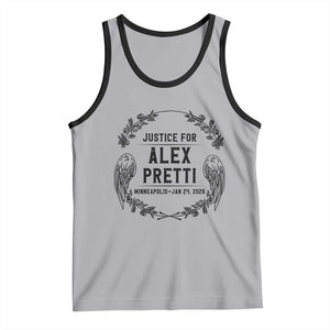 Justice for Alex Pretti Tank Top Minneapolis January 24 2026 Tribute Memorial Wreath TS02 Athletic Heather Black Print Your Wear