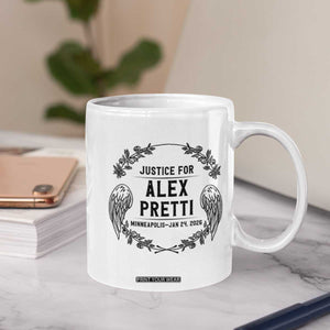 Justice for Alex Pretti Coffee Mug Minneapolis January 24 2026 Tribute Memorial Wreath TS02 Print Your Wear