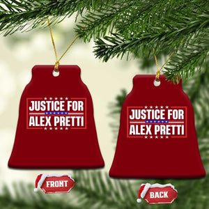Justice for Alex Pretti Patriotic Ceramic Ornament Minneapolis Jan 24 2026 Memorial Red White and Blue TS02 Print Your Wear