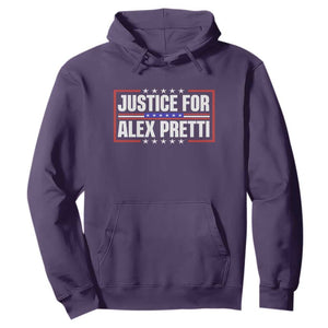 Justice for Alex Pretti Patriotic Hoodie Minneapolis Jan 24 2026 Memorial Red White and Blue TS02 Purple Print Your Wear