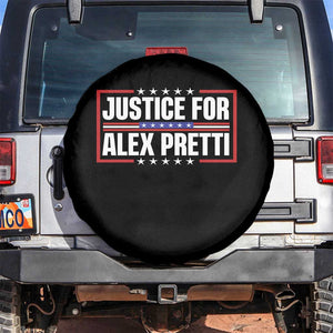 Justice for Alex Pretti Patriotic Spare Tire Cover Minneapolis Jan 24 2026 Memorial Red White and Blue TS02 No hole Black Print Your Wear