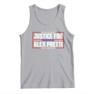 Justice for Alex Pretti Patriotic Tank Top Minneapolis Jan 24 2026 Memorial Red White and Blue TS02 Athletic Heather Print Your Wear