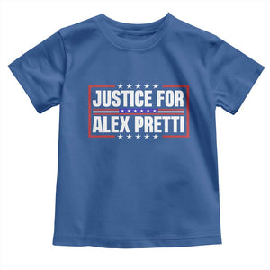 Justice for Alex Pretti Patriotic Toddler T Shirt Minneapolis Jan 24 2026 Memorial Red White and Blue TS02 Royal Blue Print Your Wear