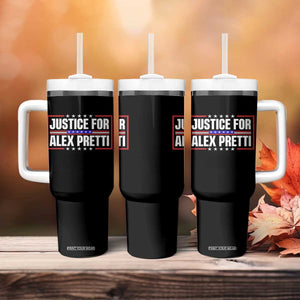 Justice for Alex Pretti Patriotic Tumbler With Handle Minneapolis Jan 24 2026 Memorial Red White and Blue TS02 Print Your Wear