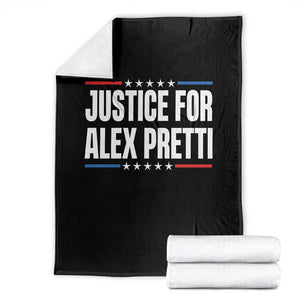 Justice for Alex Pretti Patriotic Throw Blanket Minneapolis Jan 24 2026 Memorial Tribute TS02 Black Print Your Wear