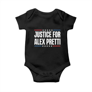 Justice for Alex Pretti Patriotic Baby Onesie Minneapolis Jan 24 2026 Memorial Tribute TS02 Black Print Your Wear