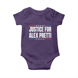 Justice for Alex Pretti Patriotic Baby Onesie Minneapolis Jan 24 2026 Memorial Tribute TS02 Purple Print Your Wear