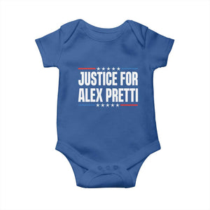 Justice for Alex Pretti Patriotic Baby Onesie Minneapolis Jan 24 2026 Memorial Tribute TS02 Royal Blue Print Your Wear