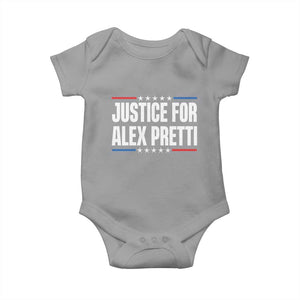 Justice for Alex Pretti Patriotic Baby Onesie Minneapolis Jan 24 2026 Memorial Tribute TS02 Sport Gray Print Your Wear