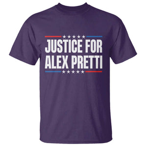 Justice for Alex Pretti Patriotic T Shirt Minneapolis Jan 24 2026 Memorial Tribute TS02 Purple Print Your Wear