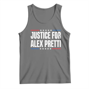 Justice for Alex Pretti Patriotic Tank Top Minneapolis Jan 24 2026 Memorial Tribute TS02 Black Heather Print Your Wear