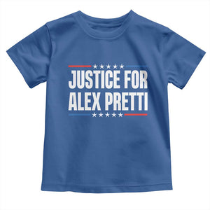Justice for Alex Pretti Patriotic Toddler T Shirt Minneapolis Jan 24 2026 Memorial Tribute TS02 Royal Blue Print Your Wear
