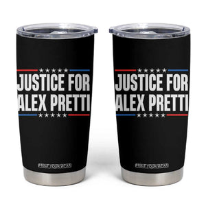 Justice for Alex Pretti Patriotic Tumbler Cup Minneapolis Jan 24 2026 Memorial Tribute TS02 Black Print Your Wear