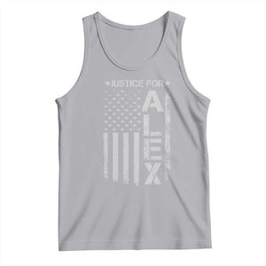 Justice for Alex Pretti American Flag Tank Top Minneapolis Jan 24 2026 Memorial Tribute TS02 Athletic Heather Print Your Wear