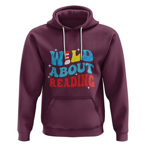 Wild About Reading Hoodie Teacher Of Little Things TS02 Maroon Printyourwear
